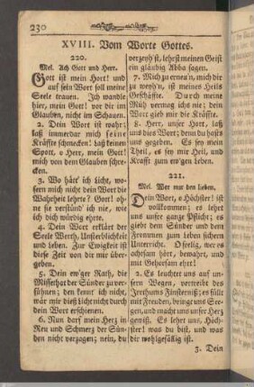 XVIII. Vom Worte Gottes.