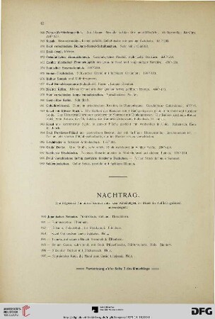 Nachtrag (Nr. 990-1032)