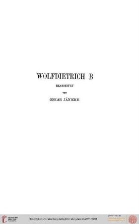 Wolfdietrich B
