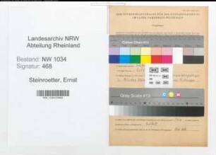 Entnazifizierung Ernst Steinroetter , geb. 26.01.1916 (Oberfeldwebel)