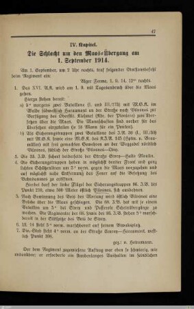 IV. Die Schlacht um den Maas-Übergang am 1. September 1914