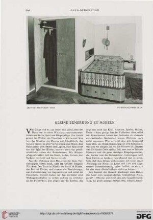 47: Kleine Bemerkungen zu Möbeln