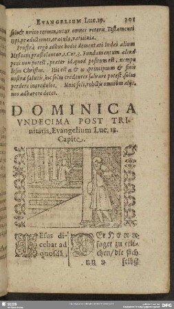 Dominica Undecima Post Trinitatis, Evangelium Luc. 18. Capite