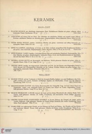 Keramik (Nr. 1-185)