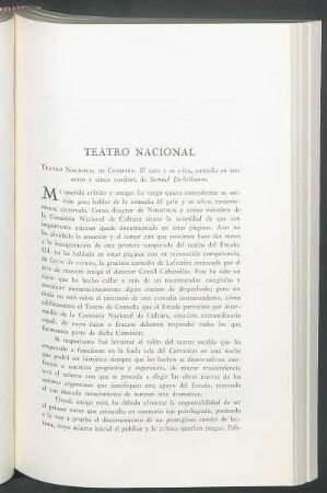 Teatro nacional