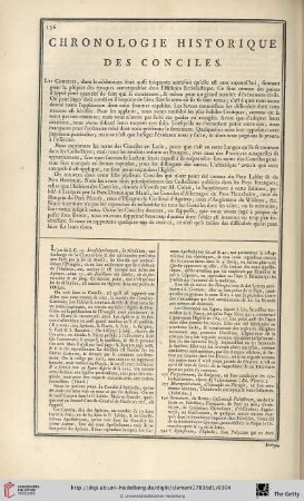 Chronologie historique des Conciles