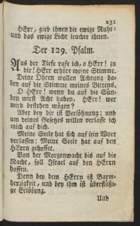 Der 129 Psalm