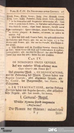Cap. IV. De Nomininus Unius Generis