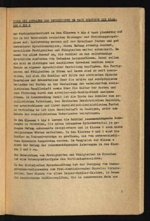 Ziele und Aufgaben des Unterrichts im Fach Sorbisch der Klassen 4 bis 6