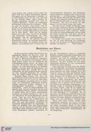 Musikleben am Rhein