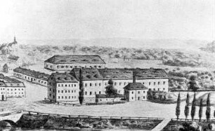 Dresden-Plauen. Bienertmühle (frühere Hofmühle) 1852, aus: Meiche 1927
