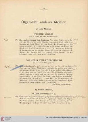 Ölgemälde anderer Meister (Nr. 176-199)