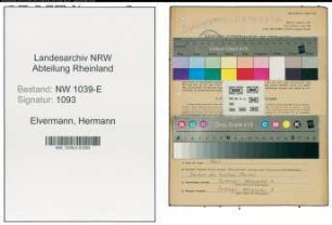 Entnazifizierung Hermann Elvermann , geb. 14.08.1911 (Zahnarzt)