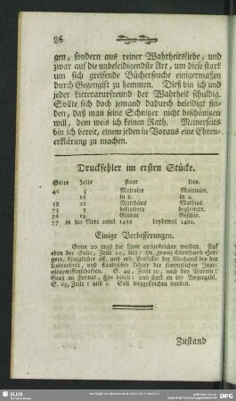 Druckfehler im ersten Stücke