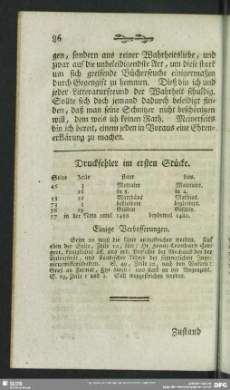Druckfehler im ersten Stücke