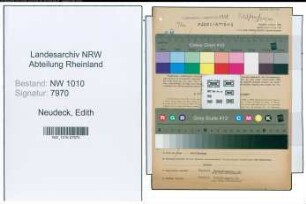 Entnazifizierung Edith Neudeck , geb. 09.03.1899 ()