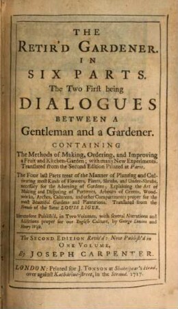 The retir'd Gardener