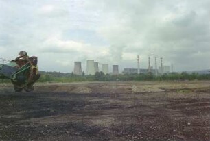 Haldenschüttgerät, Kraftwerk Turów, von NW