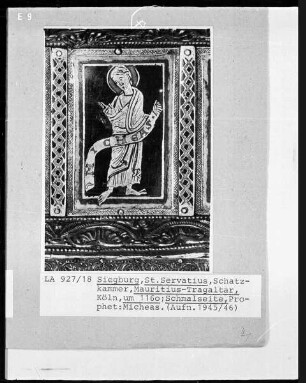 Tragaltar des heiligen Mauritius — Schmalseite mit den Propheten Amos, Micheas und Naum — Der Prophet Micheas