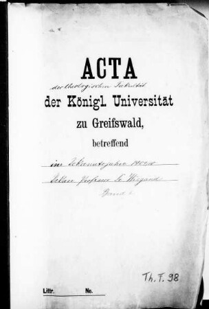 Dekanat Friedrich Wiegand
