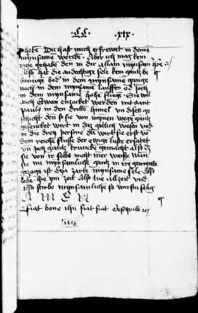 mit Datierung: „Fiat bone Ihu fiat fiat. Geschriben 1448.“