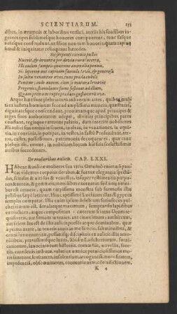 De mulieribus aulicis. Cap. LXXI.