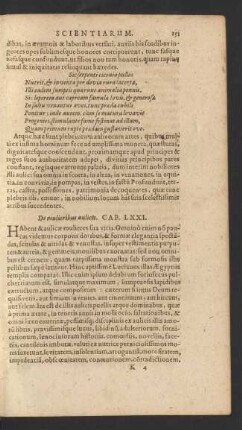 De mulieribus aulicis. Cap. LXXI.