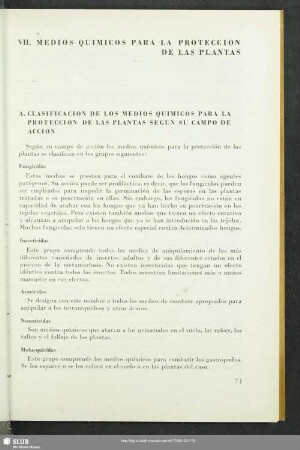 VII. Medios Quimicos Para LA Proteccion De Las Plantas