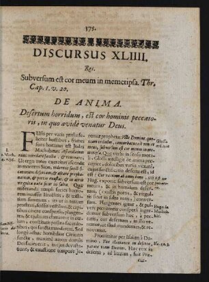 Discursus XLIIII. Res.