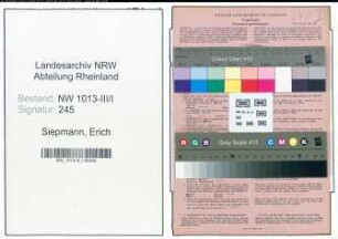 Entnazifizierung Erich Siepmann , geb. 09.03.1908 (Kaufmaennischer Angestellter)