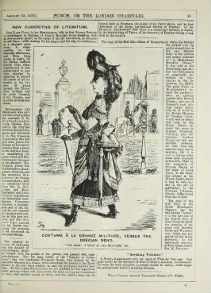Costume à la grande militaire, versus the Grecian bend