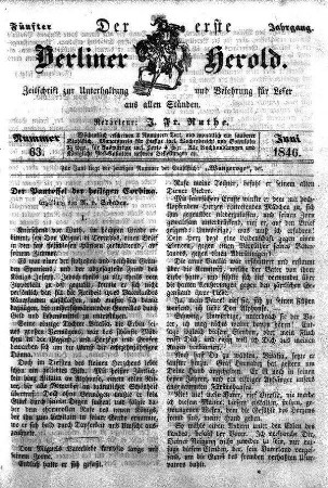 Nummer 63, Juni 1846