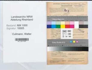 Entnazifizierung Walter Cullmann, geb. 06.01.1911 (Apotheker)