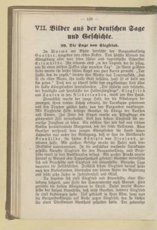 VII. Bilder aus der deutschen Sage und Geschichte