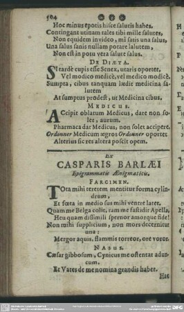 Ex Casparis Barlaei Epigrammatis Aenigmaticis