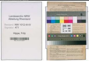 Entnazifizierung Fritz Hippe , geb. 22.08.1902 (Autovermieter)