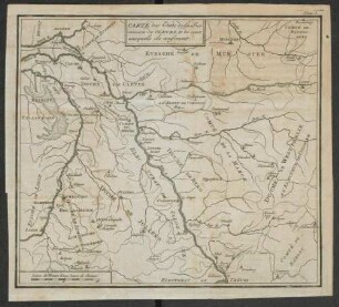 Carte des Etats de la Succession de Cleves, & de ceux ausquels ils confinent