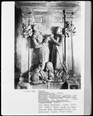 Epitaph für Engelbert Halber von Hergern (gestorben 1566) und Dorothea von Oberkirch (gestorben 1591)