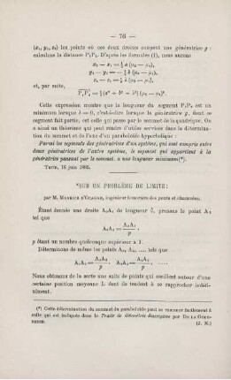 SUR UN PROBLÈME DE LIMITE.