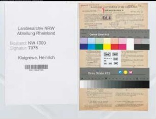 Entnazifizierung Heinrich Kleigrewe, geb. 18.07.1910 (Angest.)