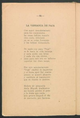 La venganza de Paja