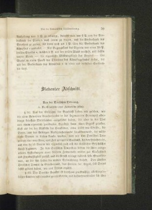 Siebenter Abschnitt. Von der Dorischen Ordnung.