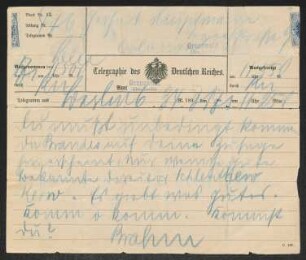 Brief von Otto Brahm an Gerhart Hauptmann