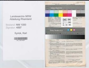 Entnazifizierung Karl Syrick, geb. 26.04.1907 (Sekretaer)