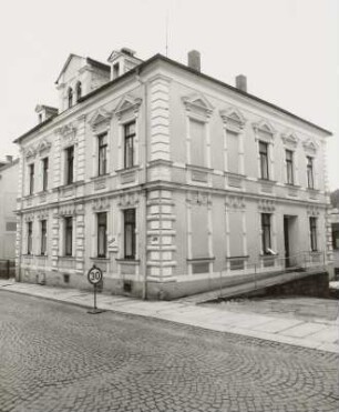 Markneukirchen, Wohnhaus : Markneukirchen (Vogtlandkreis), Wohnhaus (2. Hälfte 19. Jahrhundert), Schützenstraße 7, Straßenansicht