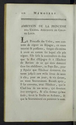 Ambition de la Princesse des Ursins.