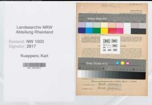Entnazifizierung Karl Kueppers, geb. 06.10.1898 (Brandmeister)