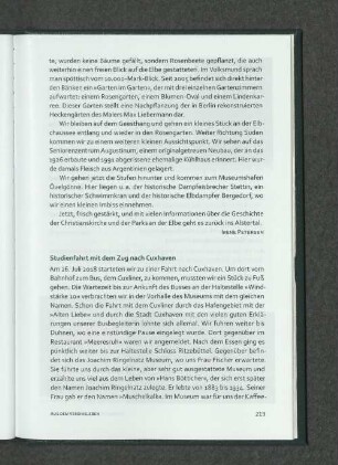 Studienfahrt mit dem Zug nach Cuxhaven.
