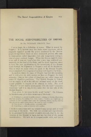 The Social Responsibilities of Empire