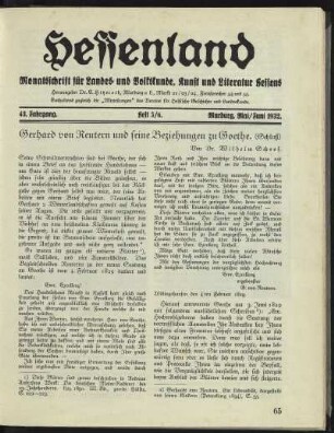 Heft 5/6, Mai/Juni 1932